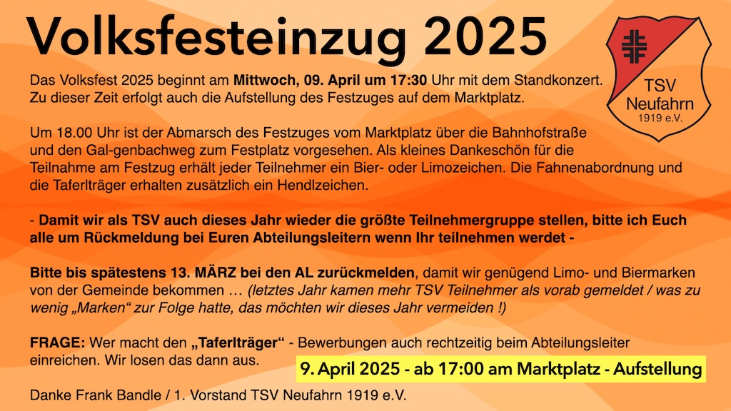 Volksfesteinzug 2025