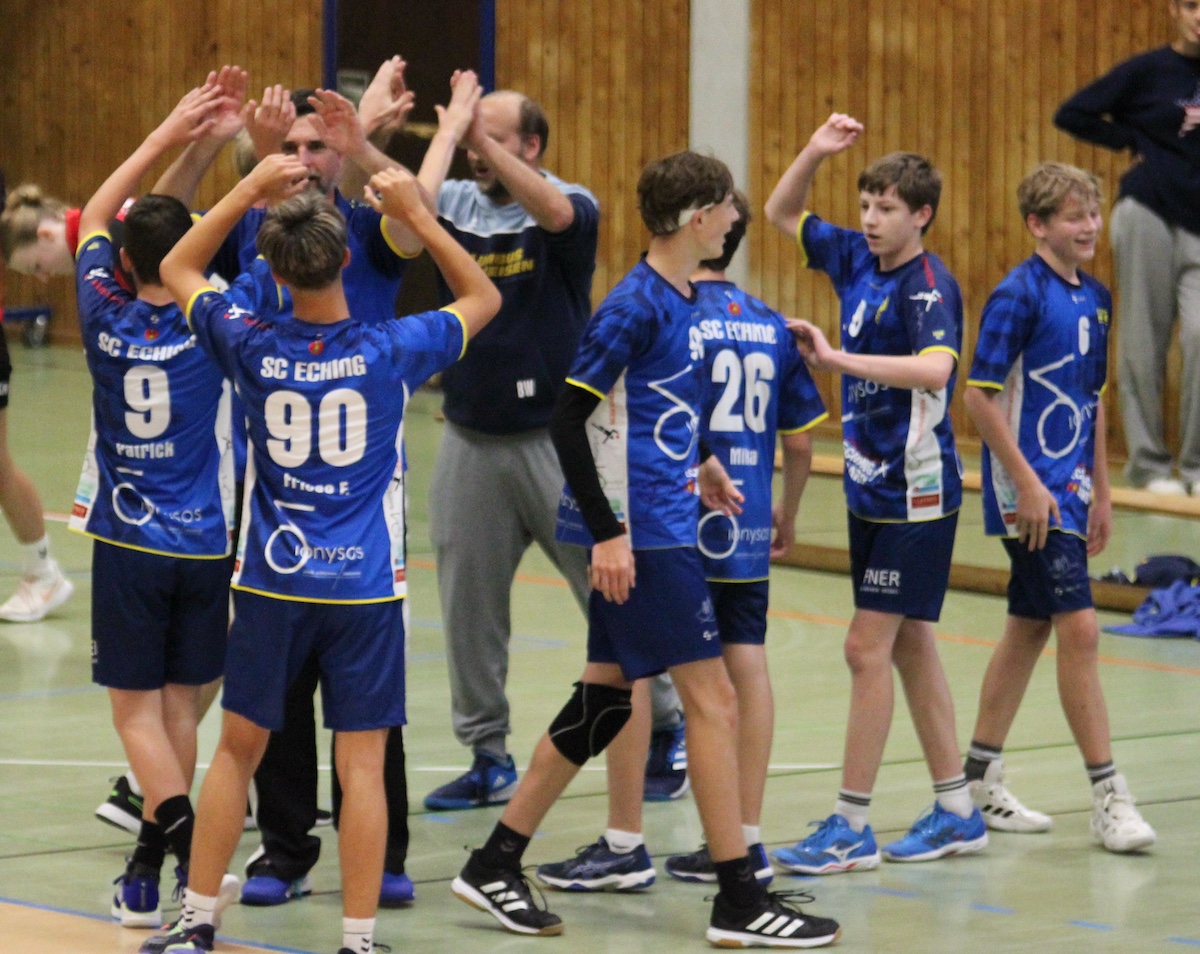 jubelnde Handballspieler